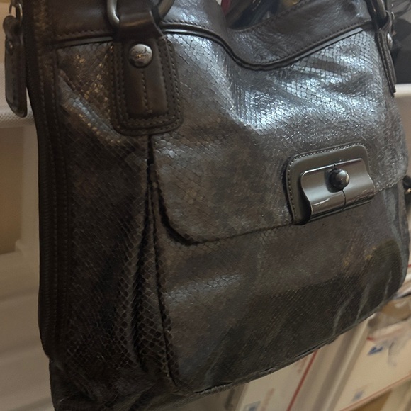 Coach python leather shoulder bag - Picture 6 of 16